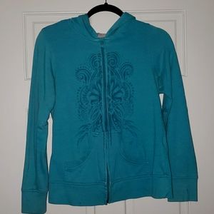 Large teal Columbia zip up
